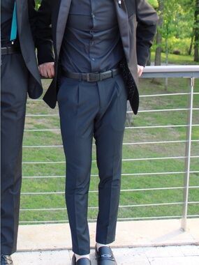 Express Black Men's Dress Pants - Modern Tapered Fit